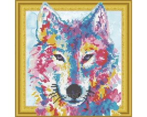 Teemantmosaiigi komplekt 30 x 30 cm, "Akvarellhunt" цена и информация | Алмазная мозаика | kaup24.ee