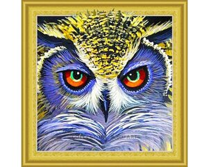 Алмазная мозаика 30x30 cm.  "Lucky owl" цена и информация | Алмазная мозаика | kaup24.ee