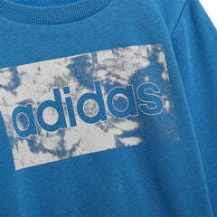 Laste spordikostüüm Adidas I Lin Ft Jog Grey Blue HF1910 HF1910/104 hind ja info | Poiste püksid | kaup24.ee