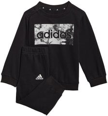 Laste spordikostüüm Adidas I Lin Ft Jog Black HF1909 HF1909/86 hind ja info | Poiste püksid | kaup24.ee