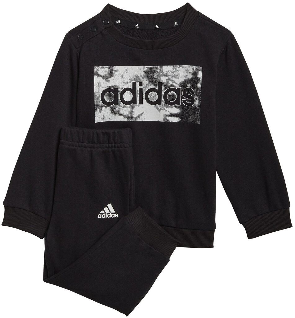 Laste spordikostüüm Adidas I Lin Ft Jog Black HF1909 HF1909/86 цена и информация | Poiste püksid | kaup24.ee