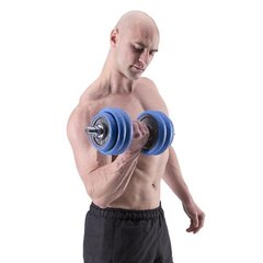 SGG30 DUMBBELL SET-BARBELL IN SUITCASE 30KG HMS цена и информация | Гантели, гири, штанги | kaup24.ee