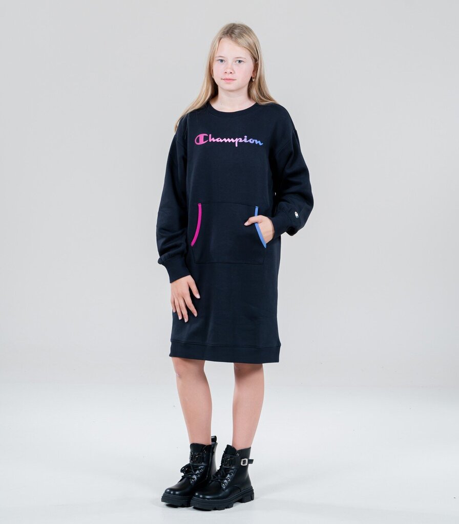 Champion tüdrukute pikk dressipluus, must hind ja info | Tüdrukute kleidid | kaup24.ee