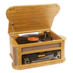 Винтажный проигрыватель Fenton Memphis из светлого дерева цена и информация | Проигрыватели для пластинок, патефоны | kaup24.ee