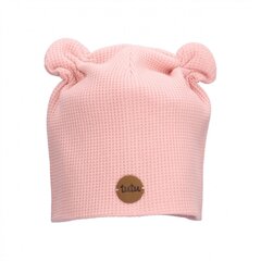 Kahekordne puuvillane müts TuTu, roosa цена и информация | Шапки, перчатки, шарфы для девочек | kaup24.ee