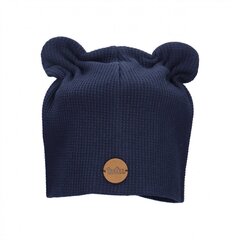 TuTu topelt puuvillane müts, sinine цена и информация | Шапки, перчатки, шарфы для девочек | kaup24.ee