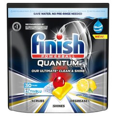 Nõudepesumasina tabletid FINISH QUANTUM ULTIMATE, 30tk., sidrunilõhn hind ja info | Finish Kodutarbed | kaup24.ee