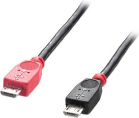 CABLE USB2 MICRO-B OTG 0.5M/31758 LINDY hind ja info | Mobiiltelefonide kaablid | kaup24.ee