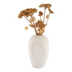 Керамическая бежевая ваза Face 19,5 см цена и информация | Вазы | kaup24.ee