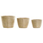 Pottide komplekt DKD Home Decor naturaalne rotang (25 x 25 x 20 cm) (3 pcs) hind ja info | Dekoratiivsed lillepotid | kaup24.ee