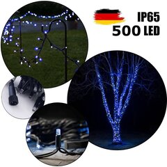 500 LED-pirniga professionaalne õue valguskett Brosberg, sinine hind ja info | Jõulutuled | kaup24.ee