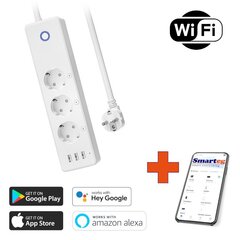 Smart Wi-Fi pikendusjuhe 16A hind ja info | Pikendusjuhtmed, kaablid | kaup24.ee