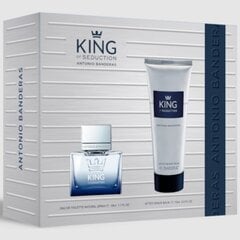 Komplekt Antonio Banderas King Of Seduction meestele: tualettvesi EDT, 50 ml + raseerimisjärgne losjoon, 75 ml hind ja info | Meeste parfüümid | kaup24.ee