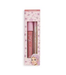 Блеск для губ Makeup Revolution London, Roxi Cherry Blossom, 3 мл + контурный карандаш для губ, 1 г. цена и информация | Помады, бальзамы, блеск для губ | kaup24.ee