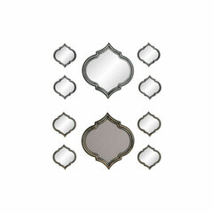 Peeglikomplekt DKD Home Decor kristall kuldne hõbe polüpropüleen (51 x 2 x 55 cm) (2 pcs) hind ja info | Peeglid | kaup24.ee