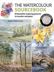 Watercolour Sourcebook: 60 Inspiring Pictures to Transfer and Paint with Full-Size Outlines hind ja info | Kunstiraamatud | kaup24.ee