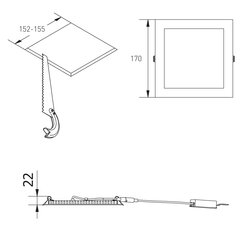 Светодиодная лампа MATIS PLUS 13W AC220-240V IP20 4000K 1020 лм 120° цена и информация | Монтируемые светильники, светодиодные панели | kaup24.ee