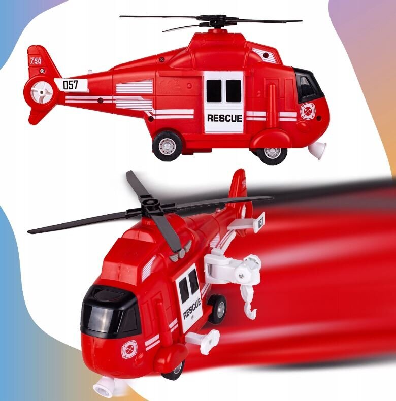 Heli ja valgusega helikopteri tuletõrjedepoo, 1:16 hind ja info | Poiste mänguasjad | kaup24.ee