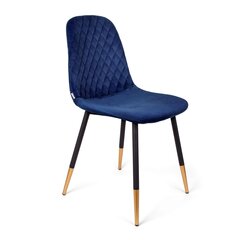 Бархатный стул Noir темно-синий 44x52x85см цена и информация | Стулья для кухни и столовой | kaup24.ee