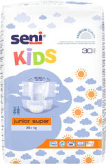 Подгузники Seni Kids Junior Super (20+ кг), 30 шт. цена и информация | Пеленки | kaup24.ee