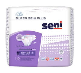 Подгузники Super Seni Plus, S размер, 10 шт. цена и информация | Подгузники, прокладки, одноразовые пеленки для взрослых | kaup24.ee