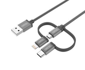 Unitek Y-C4036AGY, USB C/Lightning, 1 м цена и информация | Кабели для телефонов | kaup24.ee