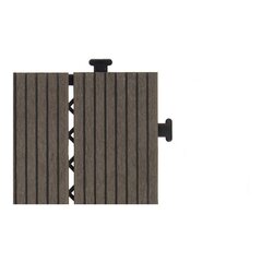 Blokeeriv põrandaplaat Komposiit Must Polüetüleen (30 x 2,6 x 30 cm) hind ja info | Dekoratsioonid | kaup24.ee