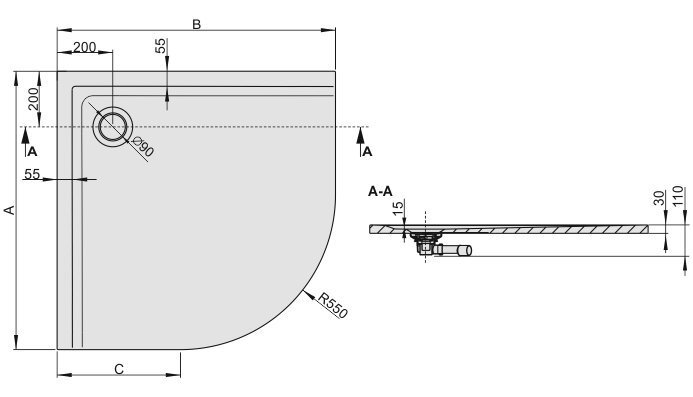 Dušialus Sanplast Space Mineral BP-M/Space 80x80x1,5 värv valge цена и информация | Dušialused | kaup24.ee