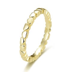 Позолоченное серебряное кольцо с сердечками Beneto AGG344-GOLD цена и информация | Кольцо | kaup24.ee