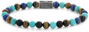 Rebel&Rose Helmeste käevõru Mix Turquoise 925 RR-6S006-S hind ja info | Käevõrud, käeketid | kaup24.ee