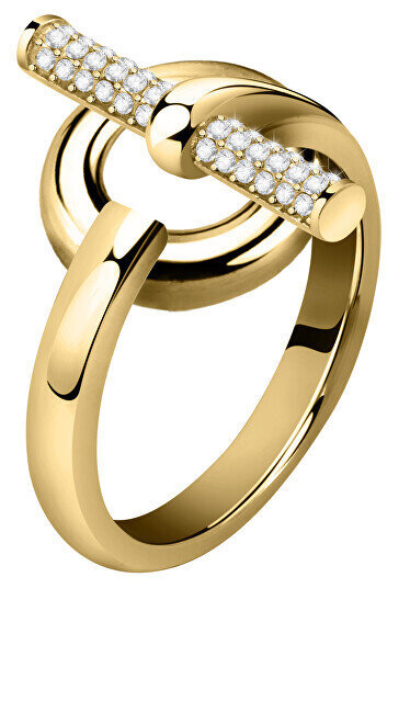 Morellato Elegantne kullatud terassõrmus Abbraccio SAUC09 kristallidega цена и информация | Sõrmused | kaup24.ee