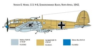Пластиковая модель Italeri Heinkel He 111H Battle of Britain 80th цена и информация | Коллекционные модели автомобилей | kaup24.ee