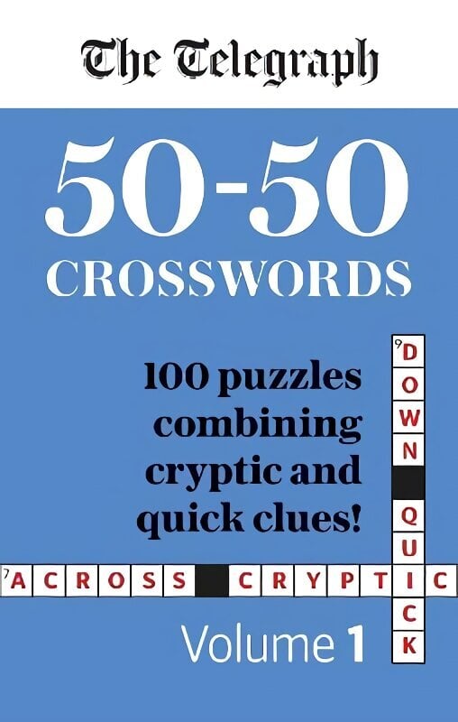 Telegraph 50-50 Crosswords Volume 1 цена и информация | Tervislik eluviis ja toitumine | kaup24.ee