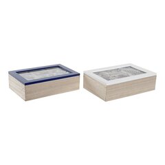 Infusioonide karp DKD Home Decor Kristall puit MDF (2 pcs) (23 x 15 x 7 cm) hind ja info | Toidu säilitusnõud | kaup24.ee