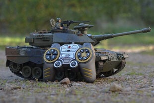 Kaugjuhitav suitsuefektiga tank Wars King R/C Tank, roheline цена и информация | Игрушки для мальчиков | kaup24.ee