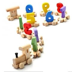 Развивающий деревянный пазл Поезд с цифрами цена и информация | Игрушки для малышей | kaup24.ee
