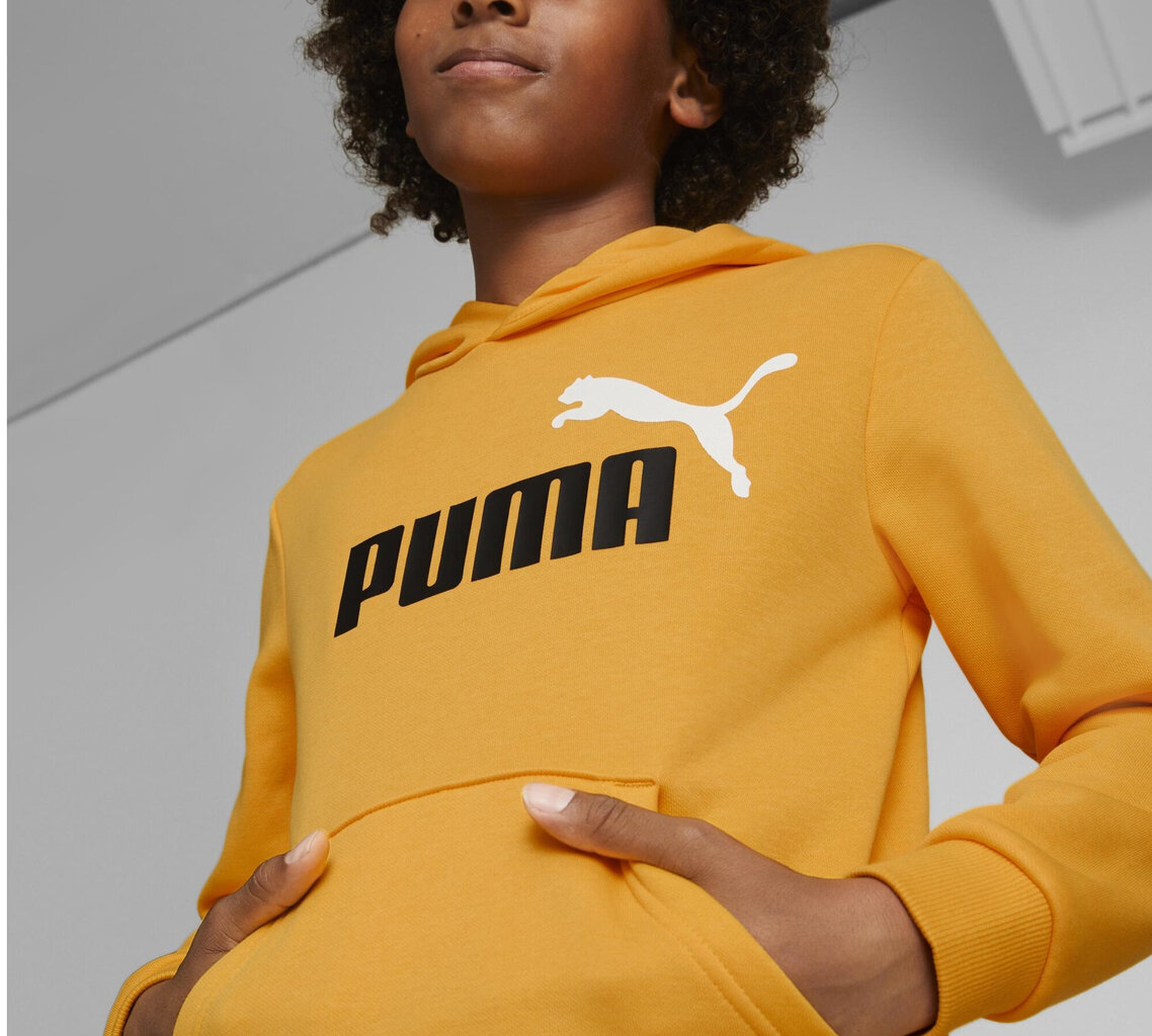 Poiste džemper Puma Ess+ 2Col Big Logo Yellow 586987 39 586987 39/164 hind ja info | Poiste kampsunid, vestid ja jakid | kaup24.ee