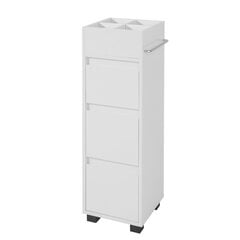 SoBuy White Bathroom Cabinet Bathroom Storage Cabinet Unit with 3 Drawers,BZR29-W цена и информация | Шкафчики для ванной | kaup24.ee