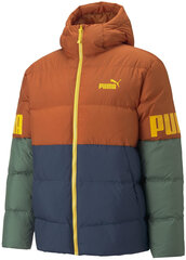 Мужская куртка Puma Power Hoode Down Puff Orange Green Blue 849335 64 849335 64/M цена и информация | Мужские куртки | kaup24.ee