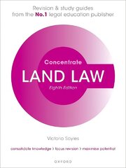 Land Law Concentrate: Law Revision and Study Guide 8th Revised edition цена и информация | Книги по экономике | kaup24.ee