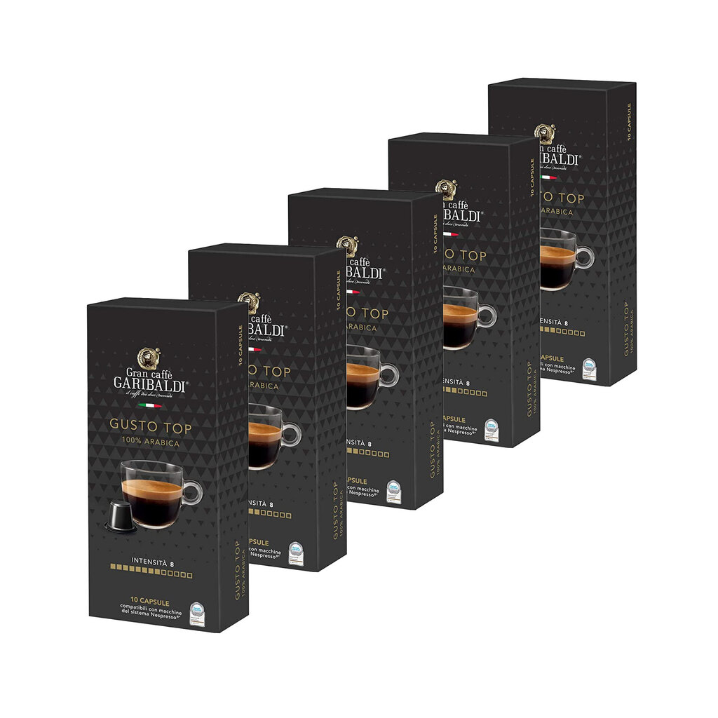 Kohvikapslid Gran Caffe Garibaldi - Gusto Top, Nespresso® kohvimasinatele, 50 tk цена и информация | Kohv, kakao | kaup24.ee