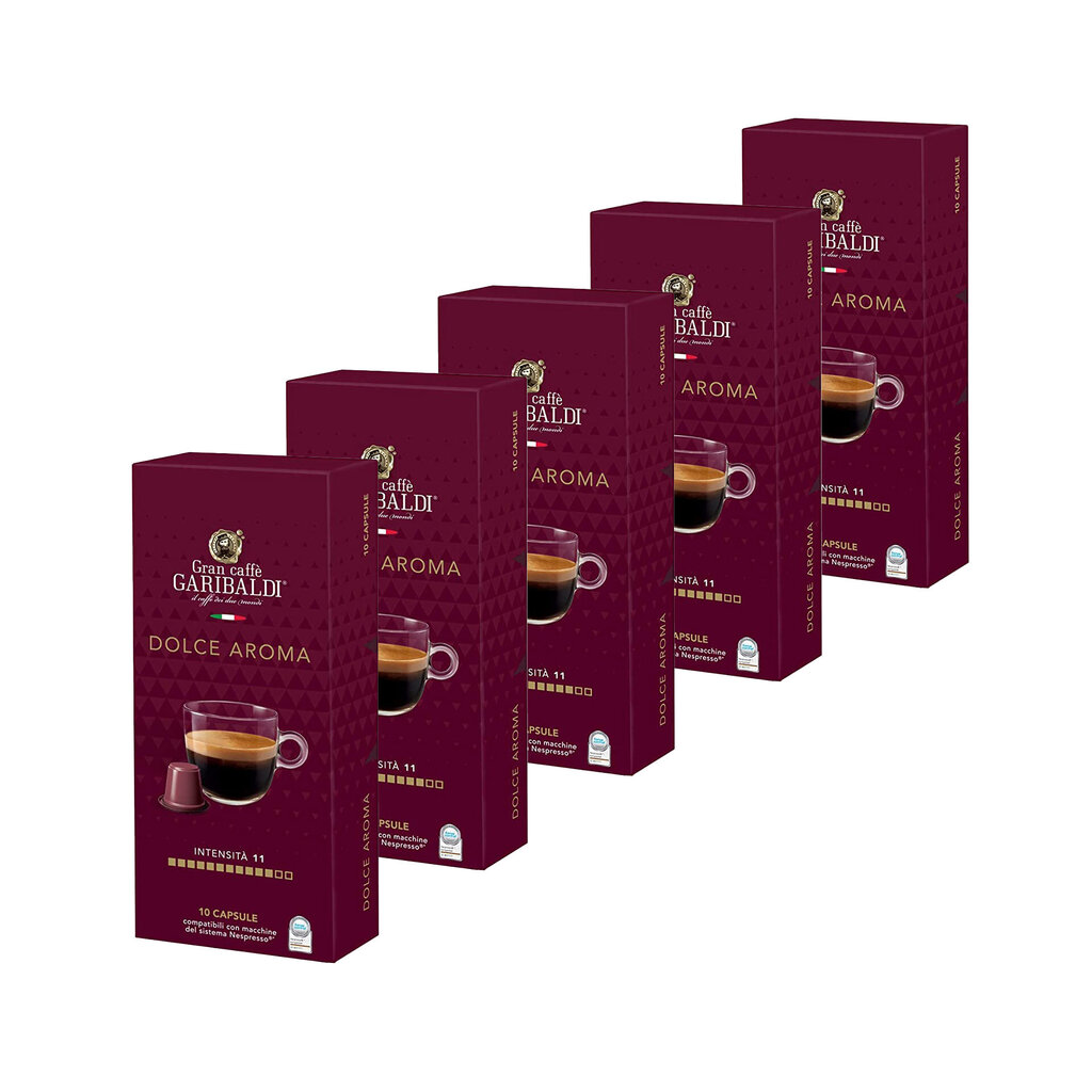 Kohvikapslid Gran Caffe Garibaldi - Dolce Aroma, Nespresso® kohvimasinatele, 50 tk hind ja info | Kohv, kakao | kaup24.ee