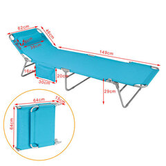 Kokkupandav lamamistool, 2 tk, sinine, OGS35-Bx2 цена и информация | Шезлонги | kaup24.ee