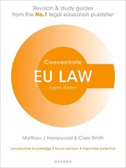 EU Law Concentrate: Law Revision and Study Guide 8th Revised edition hind ja info | Majandusalased raamatud | kaup24.ee
