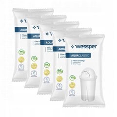 Wessper AquaClassic, 5 tk hind ja info | Filterkannud ja filtrid | kaup24.ee