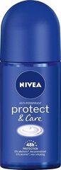 Rull-antiperspirant Nivea Protect & Care naistele, 50ml цена и информация | Дезодоранты | kaup24.ee