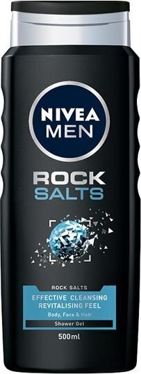 Dušigeel Nivea Rock Salts meestele, 500 ml цена и информация | Dušigeelid, õlid | kaup24.ee