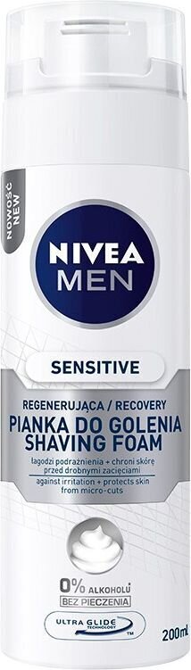 Raseerimisvaht Nivea Sensitive Recovery, 200 ml hind ja info | Raseerimisvahendid | kaup24.ee