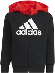 Poiste spordikostüüm Adidas Lk Logo Fl Set Black Red HM9695 HM9695/116 hind ja info | Poiste kampsunid, vestid ja jakid | kaup24.ee