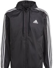 Мужская куртка Adidas M 3s Wv Wb GK9026/L, черная цена и информация | Мужская спортивная одежда | kaup24.ee